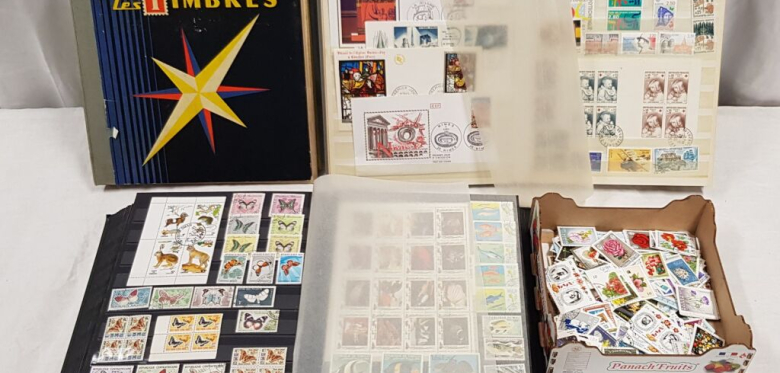 VENTE DE TIMBRES POSTE : lots 1 à 299 – Timbres de France et étrangers à l’unité et en lots. Belles collections pur jus. Documentations philatéliques