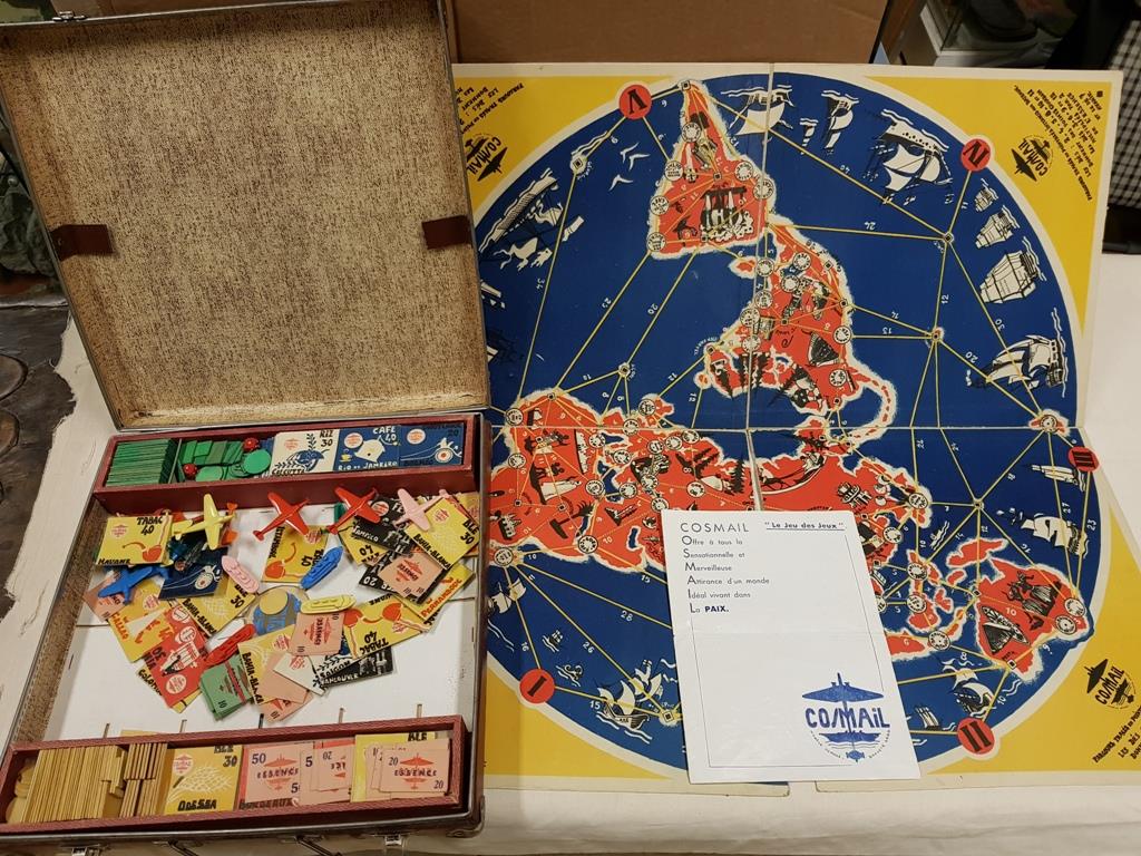 Jeu De Société Ancien 'Jeu Du Chemin De Fer' Saussine - Vers 1940 - Plateau TBE