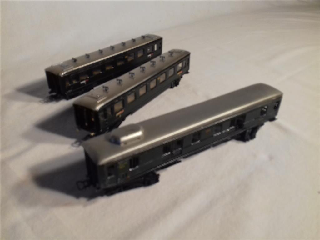 Lot De 8 Wagons Marklin HO Anciens (années 1950) - Métal - Occasion