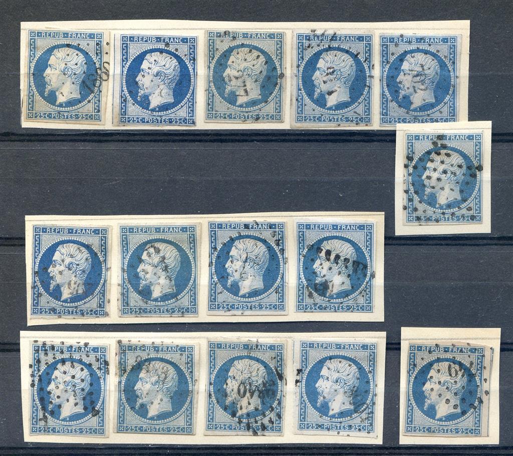 FRANCE 1852 PRINCE PRESIDENT de la REPUBLIQUE L.N. B... TIMBRES