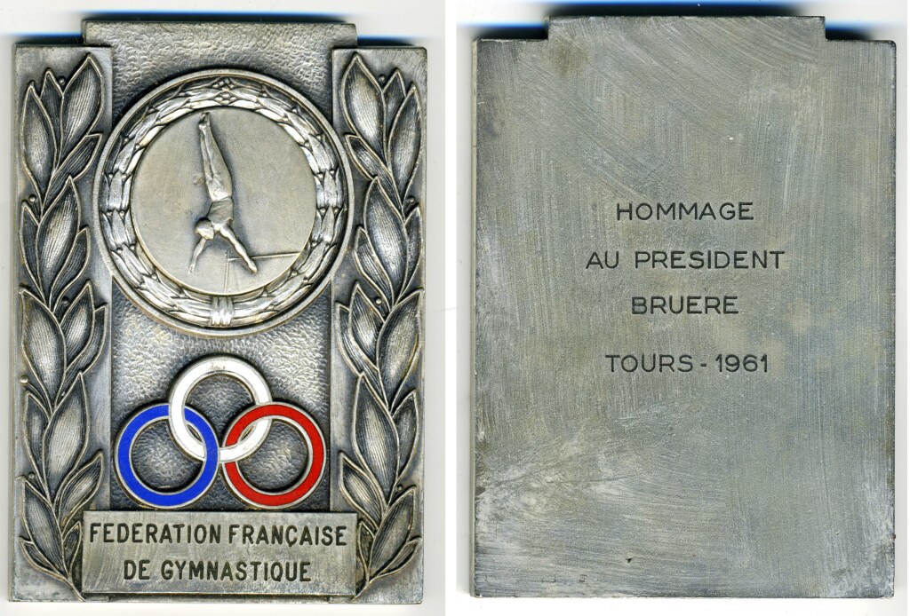 Insigne Fédération Française De Gymnastique – Pin Sportif – Cuivre – Occasion