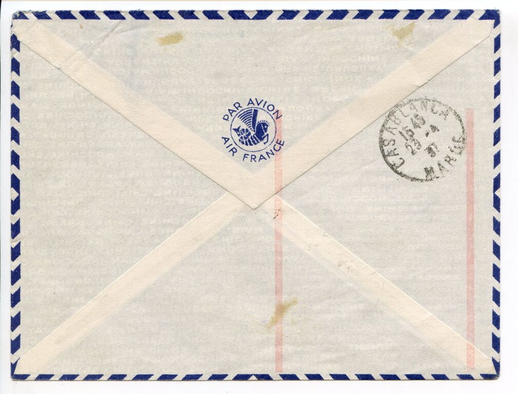 Lettre Vintage 1937 – Timbre Mermoz 60F Et Chemin De Fer – Bon état