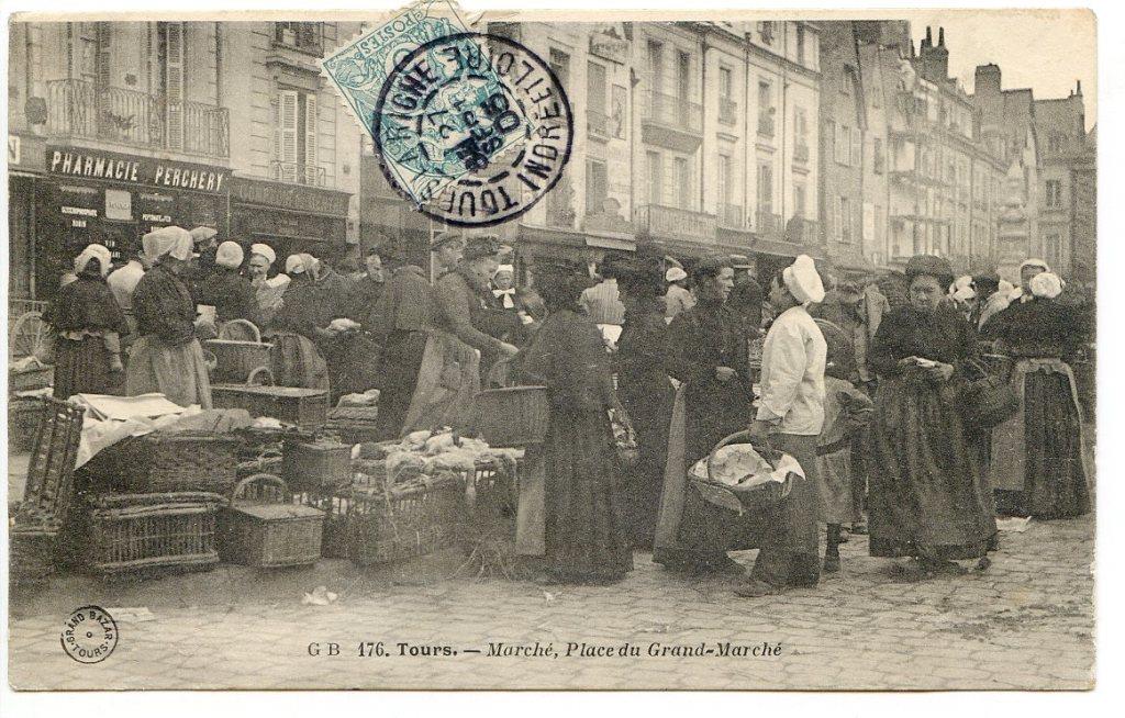 Tours - CPA 37 - Tours, le Grand pont et la Tranchée - tramways - LL
