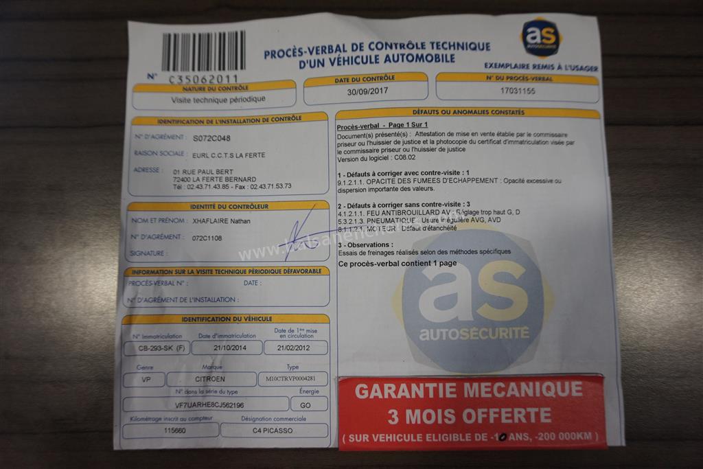 Remise à Zéro Additif Fap C4 Picasso